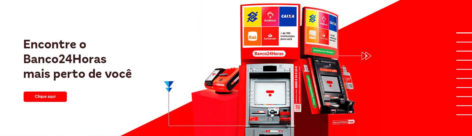 Encontre um Banco24Horas perto de você