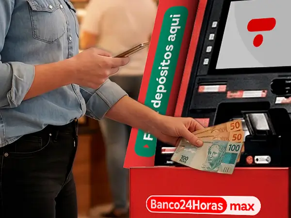Faça o seu depósito sem envelope no Banco24Horas