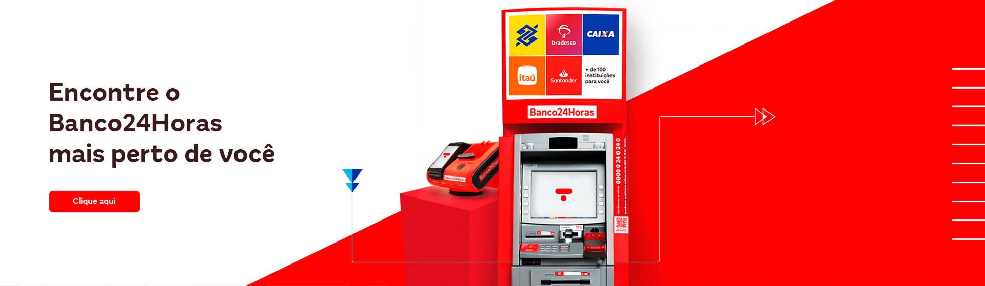 Encontre um Banco24Horas perto de você