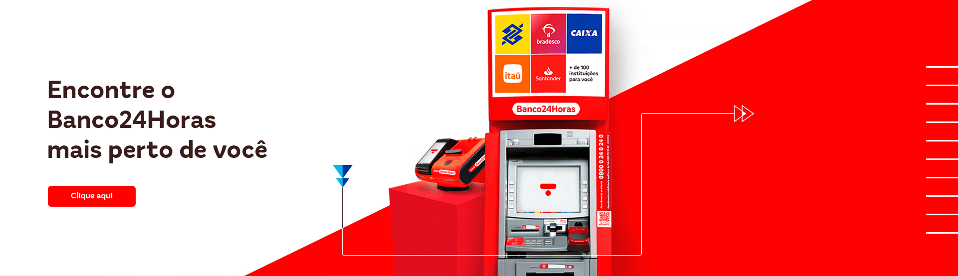 Encontre um Banco24Horas perto de você