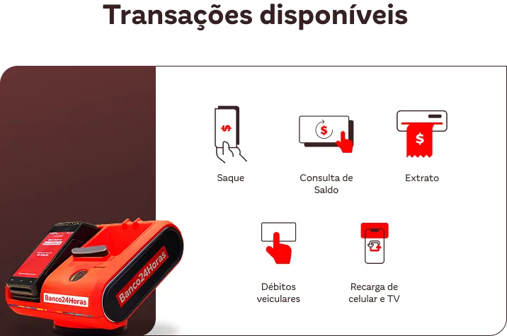 Transações disponíveis